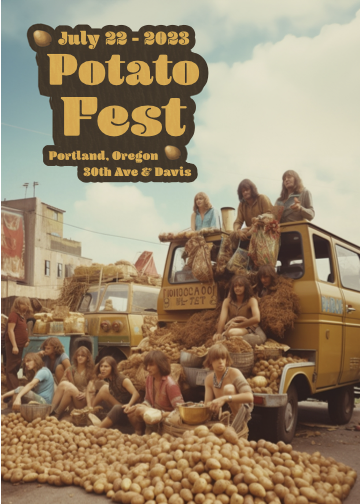 2023 Portland Potato Festival poster